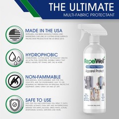 RepelWell Apparel Protect (12oz) Stain & Water Repellent 12 Fl Oz (Pack of 1)
