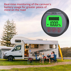 Battery Monitor with Shunt 8-120V 0-500A Voltmeter Ammeter, Voltage Current Mete