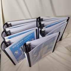7 Pack ~Staples Better 2-Inch 3-Ring Binder, White – Heavy-Duty. Rubber corner