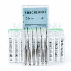 32mm Dental Endo Pesso Reamers Drills Fresa de conducto radicular 1-6# 6Pc/Pk
