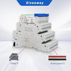 (10Pcs) 24V Relay Din Rail;Silm;Signal for PLC;24VDC and 24vdc/vac