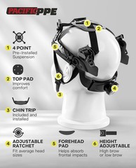 Full Brim Hard Hat, OSHA Construction Safety Helmet Certified to ANSI Z89, 4 …