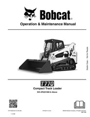 Bobcat T770 Compact Track Loader Service & Operator’s Manual Set PDF USB