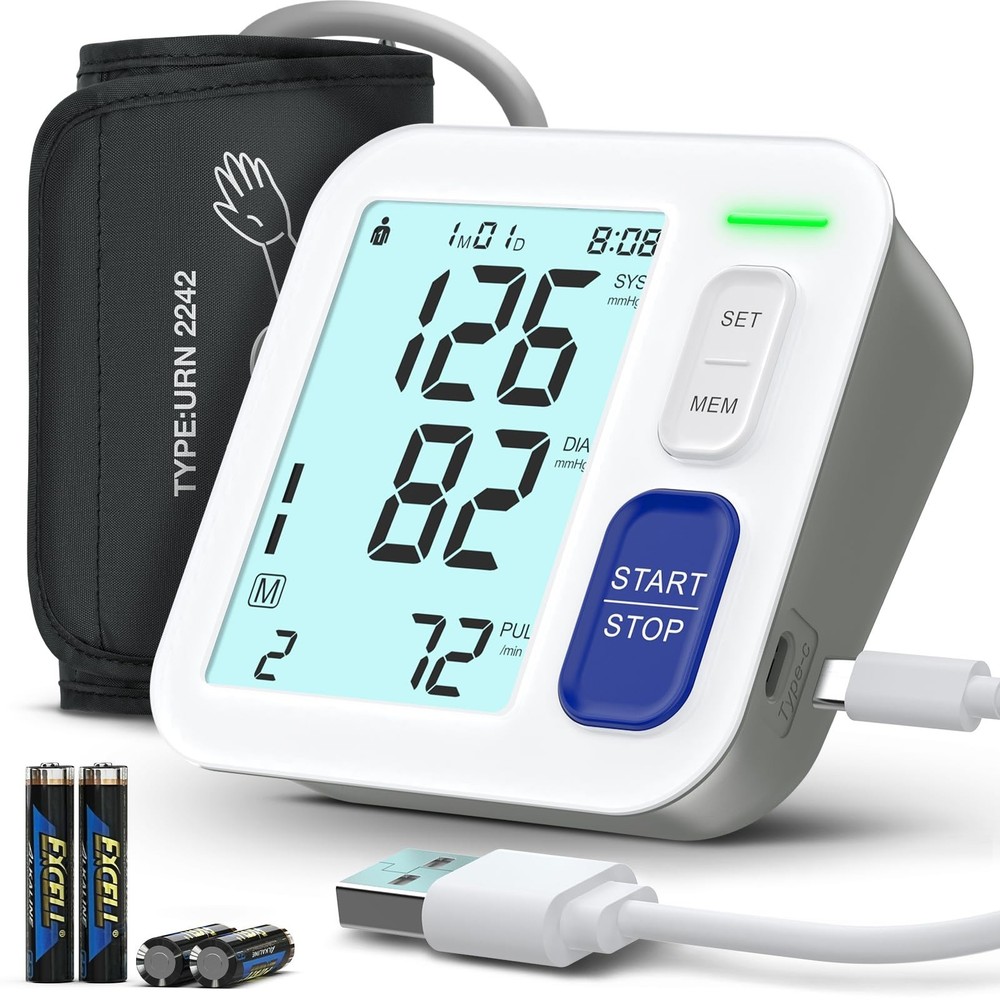 Blood Pressure Machine Upper Arm, Fits from Medium to Large Sizes 9″-17″, Acc…