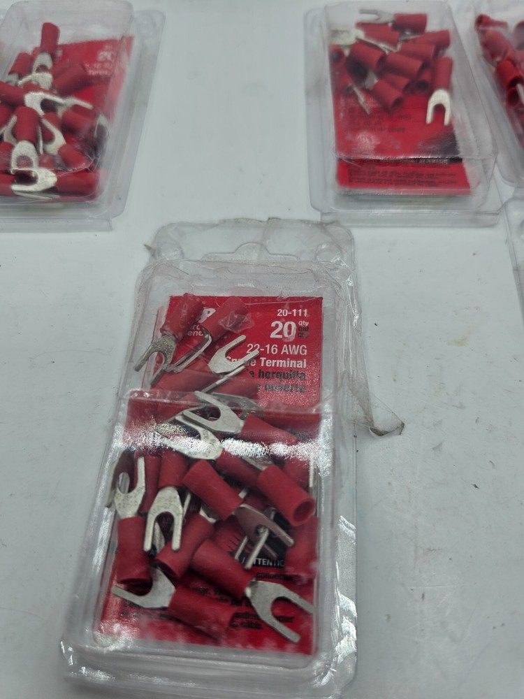 (QTY 120) Gardner Bender 20-111 22-16 Gauge Red Spade Terminals