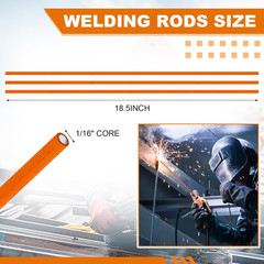 10 Pcs Sticks 56% Bag-7 Silver Alloy Brazing Rods 18″ Flux Coated