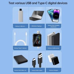 High Quality USB Type C Multimeter Voltage Current Tester with LCD Display
