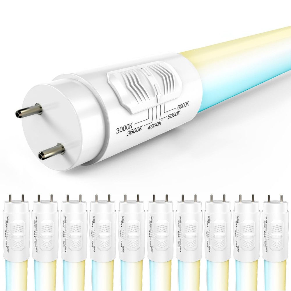 Sunco 10 Pack T8 10 Pack, ‎5 Cct in One (3000k, 3500k, 4000k, 5000k, 6000k)