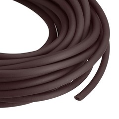 Rubber Cord Tube 16ft 1/8″ Dia 1/16″ Hole Dark Brown Hollow Tubing for DIY Craft