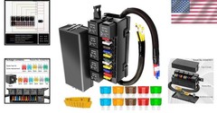 Automotive 12V Fuse Relay Box – Pre-Wired with 6 Relays & Multi-Sized Fuses