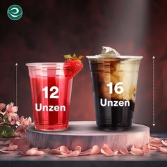 100 Pack Compostable Party Cups 16 oz Plant-Based Disposable Clear Cold Cup f…