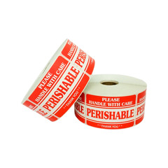 2×3 Perishable Labels Peel & Stick Food Shipping Sticker 500 EA, 1-40 RLS