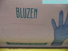 QTY=1000: BLUZEN Disposable Blue Nitrile Gloves X-Large Size