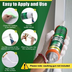 12 Pack Clear Silicone Caulk 10.1 oz – Waterproof Adhesive for Home, RV, Auto, B