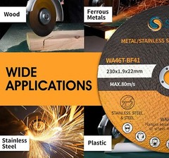 10 Pack 9″ x .075″ x 7/8″ Cut-off Wheels Metal Cutting Wheel 9Inch Cutting Discs