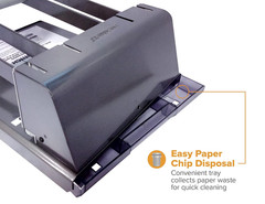Xtreme Duty 2-3 Hole Punch, 160 Sheets, Stylish Black/Silver Finish