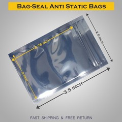 100 x Anti Static Shielding ESD Bags 2.5 x 3.5″ Inch Zip Lock Reclosable