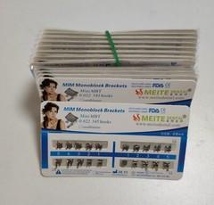 100 Sets Dental Orthodontics MIM Monoblock Metal Brackets Mini MBT 022 345 hooks