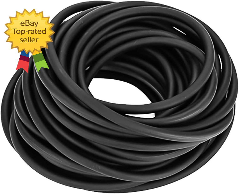 Latex Rubber Tubing 38 OD 14 ID Black Surgical Tube 10 FT Continuous Roll