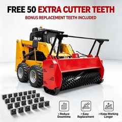 72″ Drum Forestry Mulcher for Bobcat Skid Steer – Brush Cutter for Land Clearing