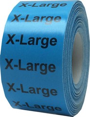Color Clothing Size Strip Stickers | 1.25 x 5″ Inches | 125 Pack | Pick One Size