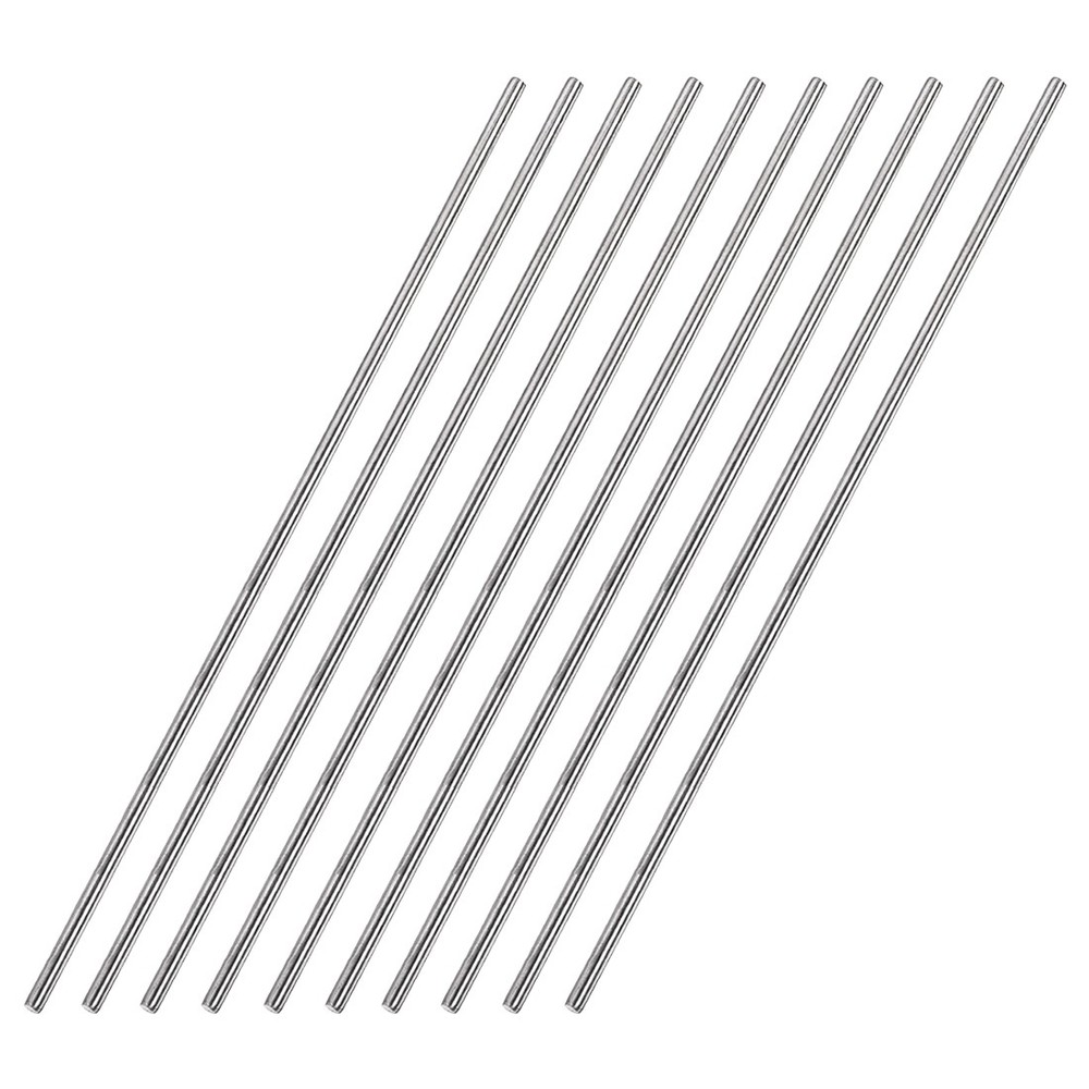 3mm x 300mm 304 Stainless Steel Solid Round Rod DIY Craft 10 Pack
