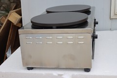 2000PA Natural Gas Commercial Crepe Maker 15.7in Nonstick Double Pancake Machine