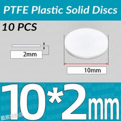 Dia 10-100mm THICK 2mm PTFE Plastic Solid Discs Flat Round Pad Sealed Cushioning