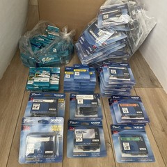 New sealed bundle of (107) Genuine Brother P-Touch TZe-Labels & Cable Wire Tapes