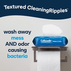 Cottonelle Fresh Feel Flushable Wet Wipes, Adult Wet Wipes, 8 Flip-Top Packs, 42