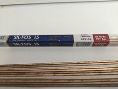Lucas-Milhaupt SIL-FOS 15 Brazing Rods 15% Silver BCuP-5 Lot of 10