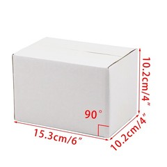 White Shipping Boxes 6x4x4 Inches Small Corrugated Cardboard Boxes 25 Pack
