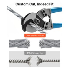 Uimoso Galvanized Carbon Steel Wire Rope 1/4 in 7×19, 250 ft Cable for Railing
