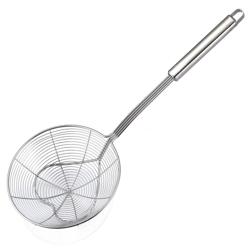 Eisinly Strainer Skimmer Spoon for Cooking and Frying, 6.3 Inches, Silver