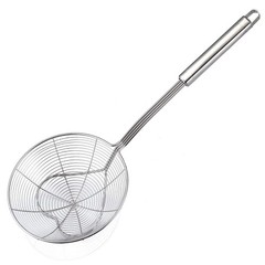 Eisinly Strainer Skimmer Spoon for Cooking and Frying, 6.3 Inches, Silver