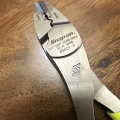 NEW Snap On 29ACF HI VIZ Handle – 9″ Wire Terminal Crimping Tool – FREE SHIPPING