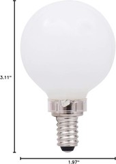 LED G16.5 Globe Light Bulb, 40W Equivalent, TruWave Natural, Energy Saving Decor