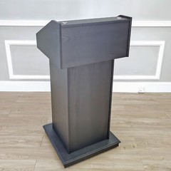 23x22x48″ Black Wood Deluxe Podium Embassy Church Puplit Lectern Hostess Desk