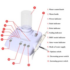 Dental Ultrasonic Piezo Scaler fit EMS Woodpecker Handpiece + Auto Water Supply