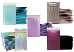 4X8 inch Choose Your Color Metallic Padded Bubble Shipping Envelope Mailers Pack
