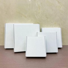 8x8x2 Inches Shipping Boxes Set of 25,White Corrugated Mailing Cardboard Box …