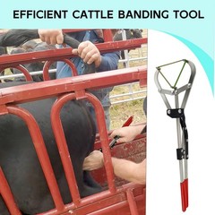Cattle Banding Tools Calves Castration Kit, with a Large Bander and 25 pcs Ba…