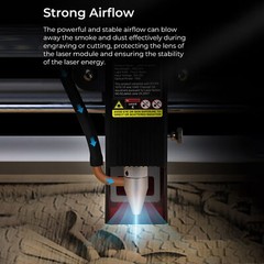 Creality Air Assist Kit, Air Assist Pump for CR-Laser Falcon 10W 22L/min Airflow