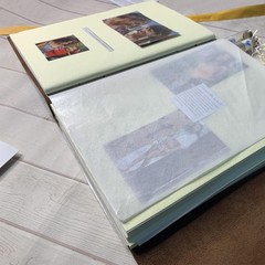 Rustic Town Full Grain Leather Photo Album with Gift L, Large (Cream Paper)