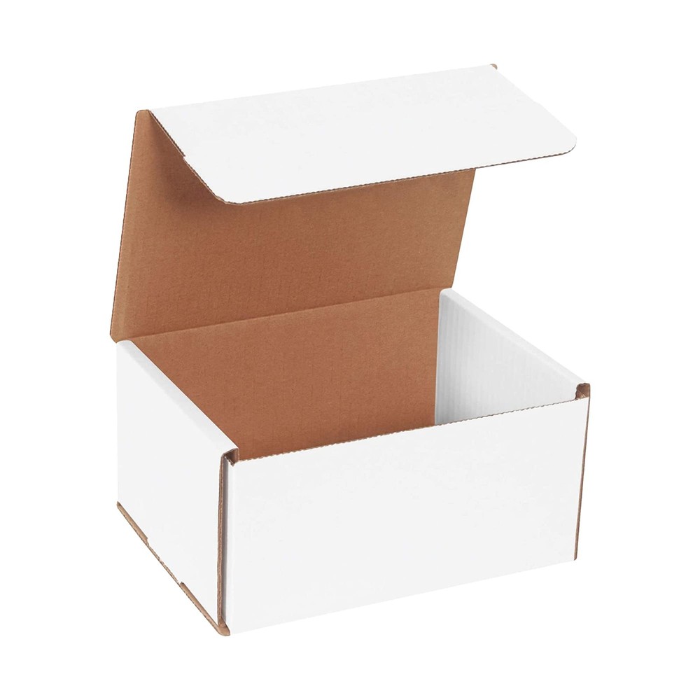 BOX USA Shipping Boxes Small 8″L x 6″W x 4″H, 50-Pack | 8 x 6 x 4, White