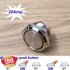 Gebildet Short Type Push Button 19mm Momentary Stainless Steel Push Button Sw…