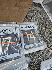 (QTY 96) SCS Products Elevator Door Jamb Floor Indicator Sign Black