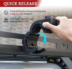 Rubber Grip Tool Holder for Roof Rack and Molle Panels, Fits Multiple Diameters