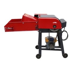4-Blades Corn Straw Chaff Hay Cutter Pulverizer w/Belt Conveyor 220V 400-800kg/h