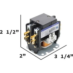2 Pole AC Contactor 40Amp 24V Coil Heavy Duty Air Conditioner Definite Purpose